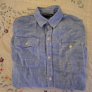 Ralph Lauren Blue Linen Women's Shirt